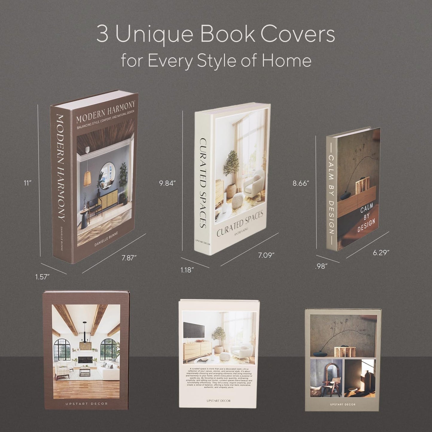 Modern Decorative Books / Set of 3