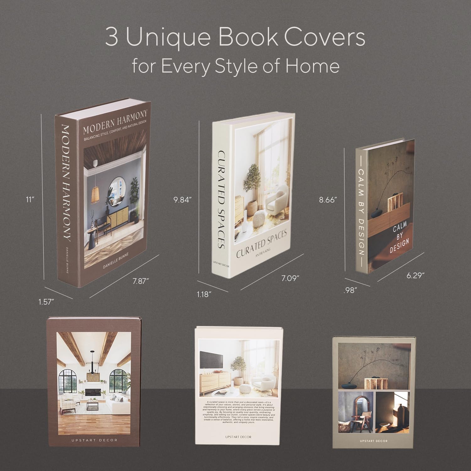 Modern Decorative Books / Set of 3