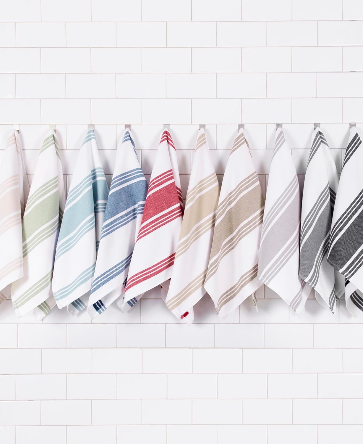 All-Clad Dual-Purpose Kitchen Towels: Highly Absorbent, Super Soft Long Lasting - 100% Cotton, 17"x30" Dish Towels for