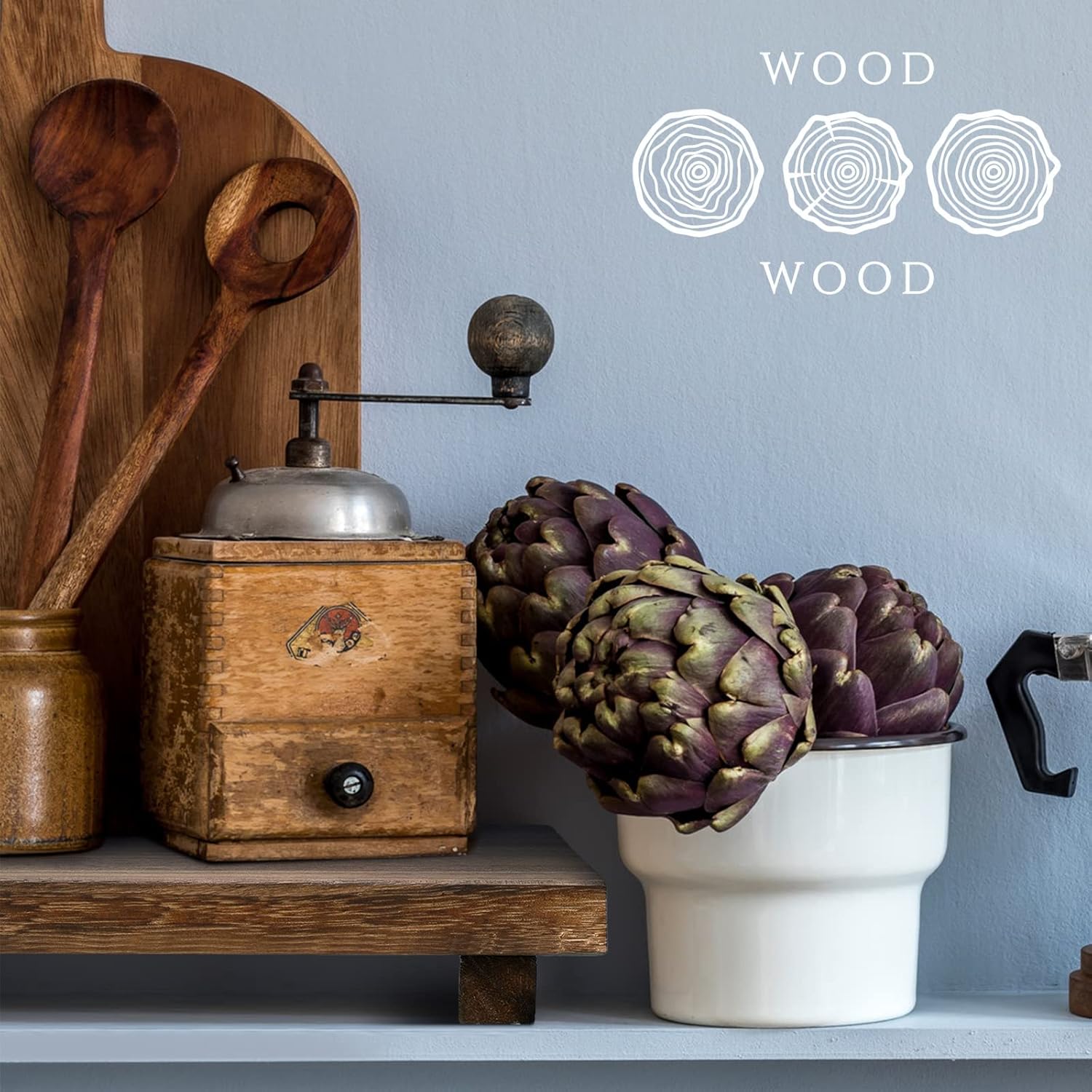 Wood Riser Tray Soap / Brown / 9 x 6
