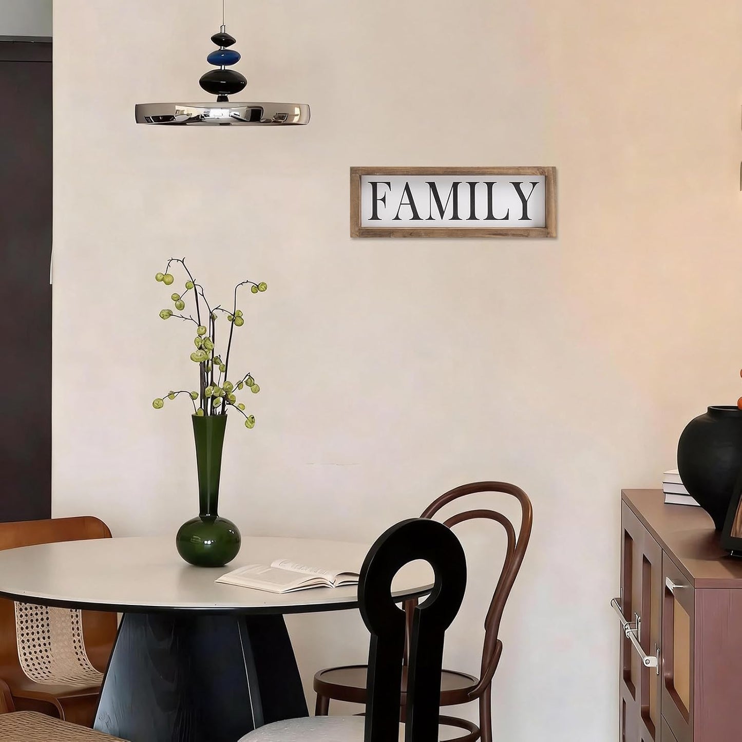 Wood Frame Family Wall Decor / White-family