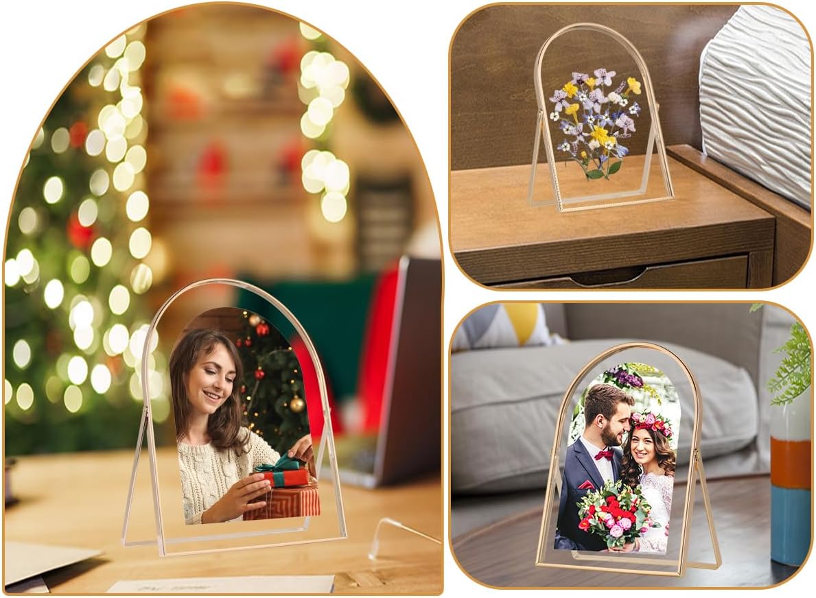 Arched Floating Frame / 4 x 6 / Arch / Gold / Set of 2