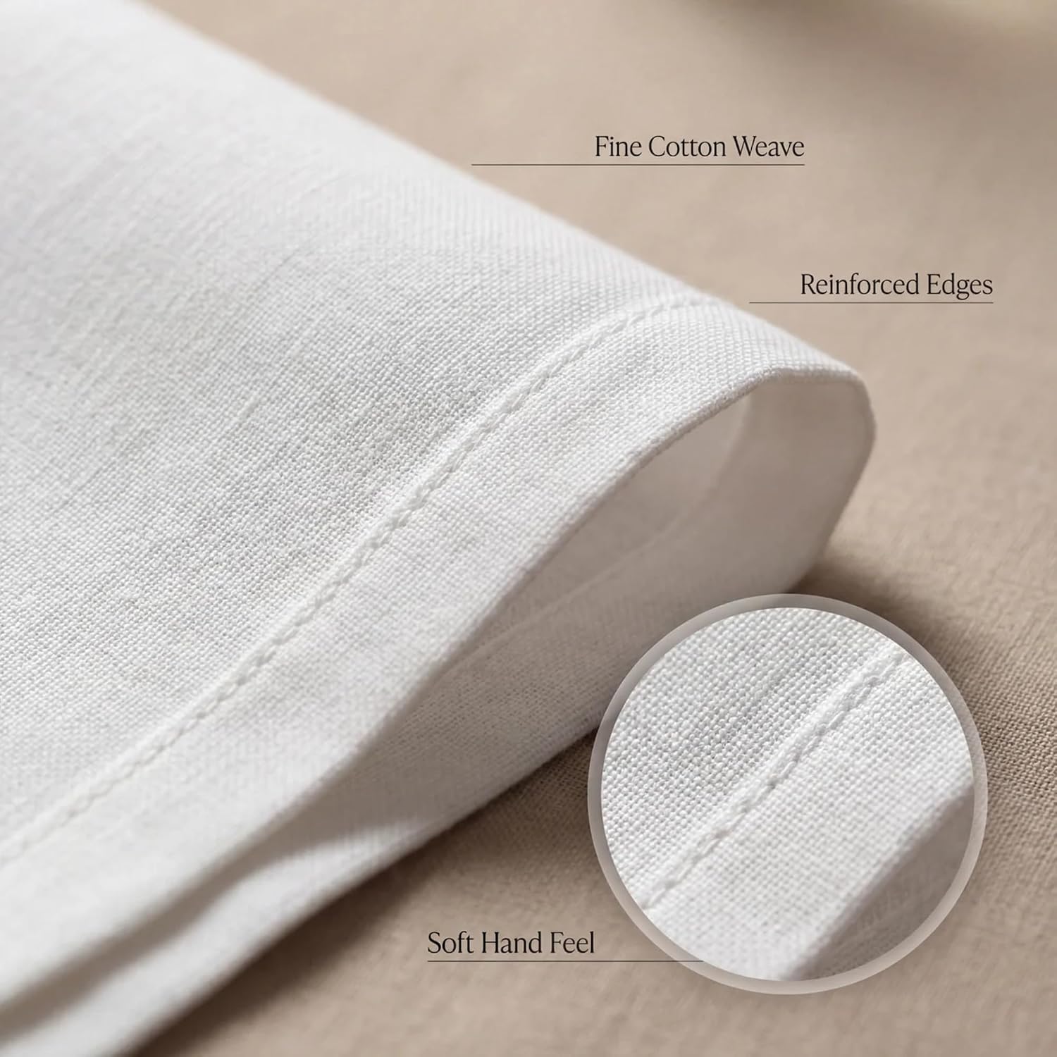 Urban Villa Cloth Napkins Cotton 20x20 (Set of 12) White