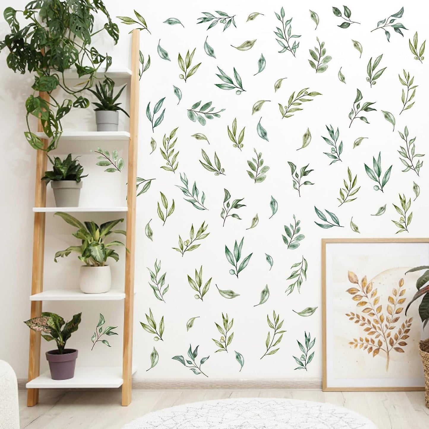 Wall Stickers Green Tree Leaf Wall Stickers Boho Leaf Decal Modern Leaves Wall Decals / Green Leaves