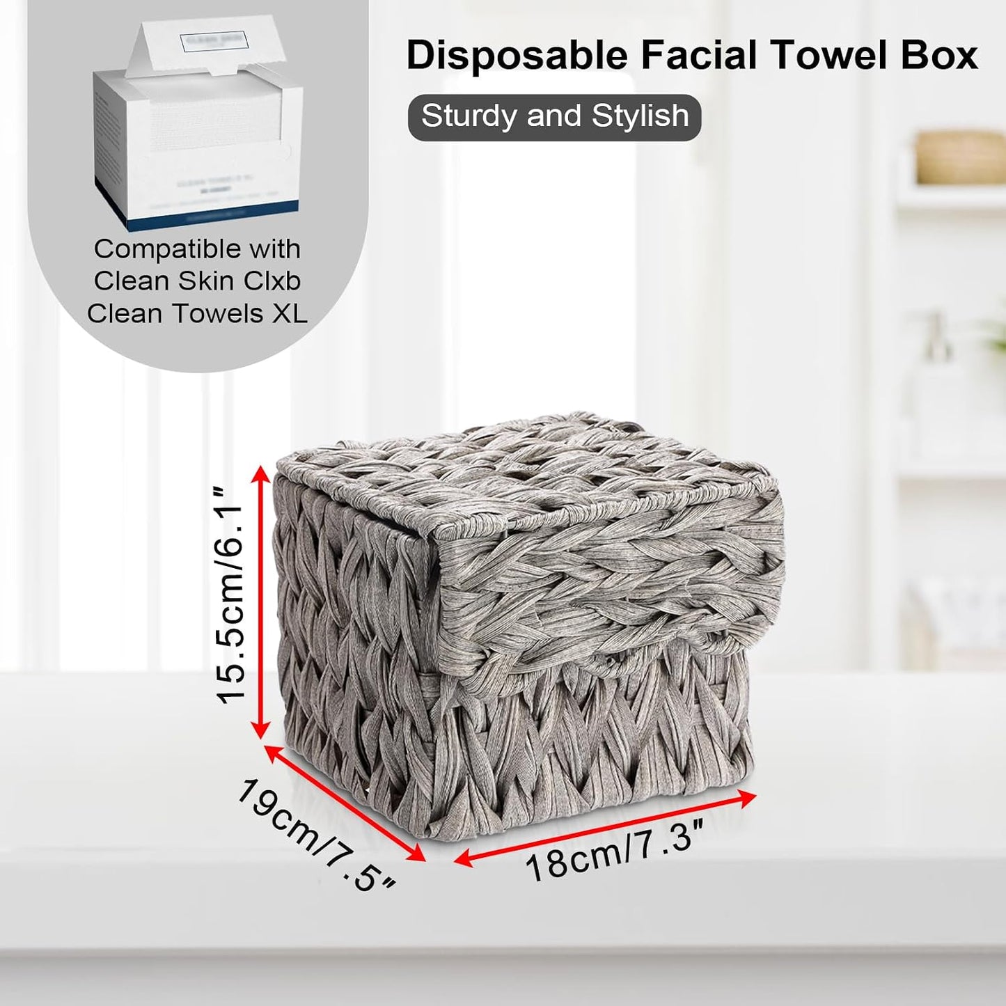 Rattan Disposable Face Towel Holder
