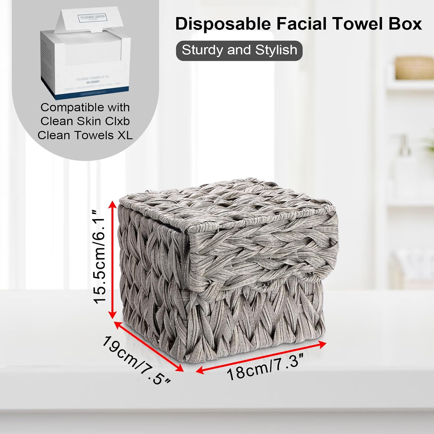 Rattan Disposable Face Towel Holder