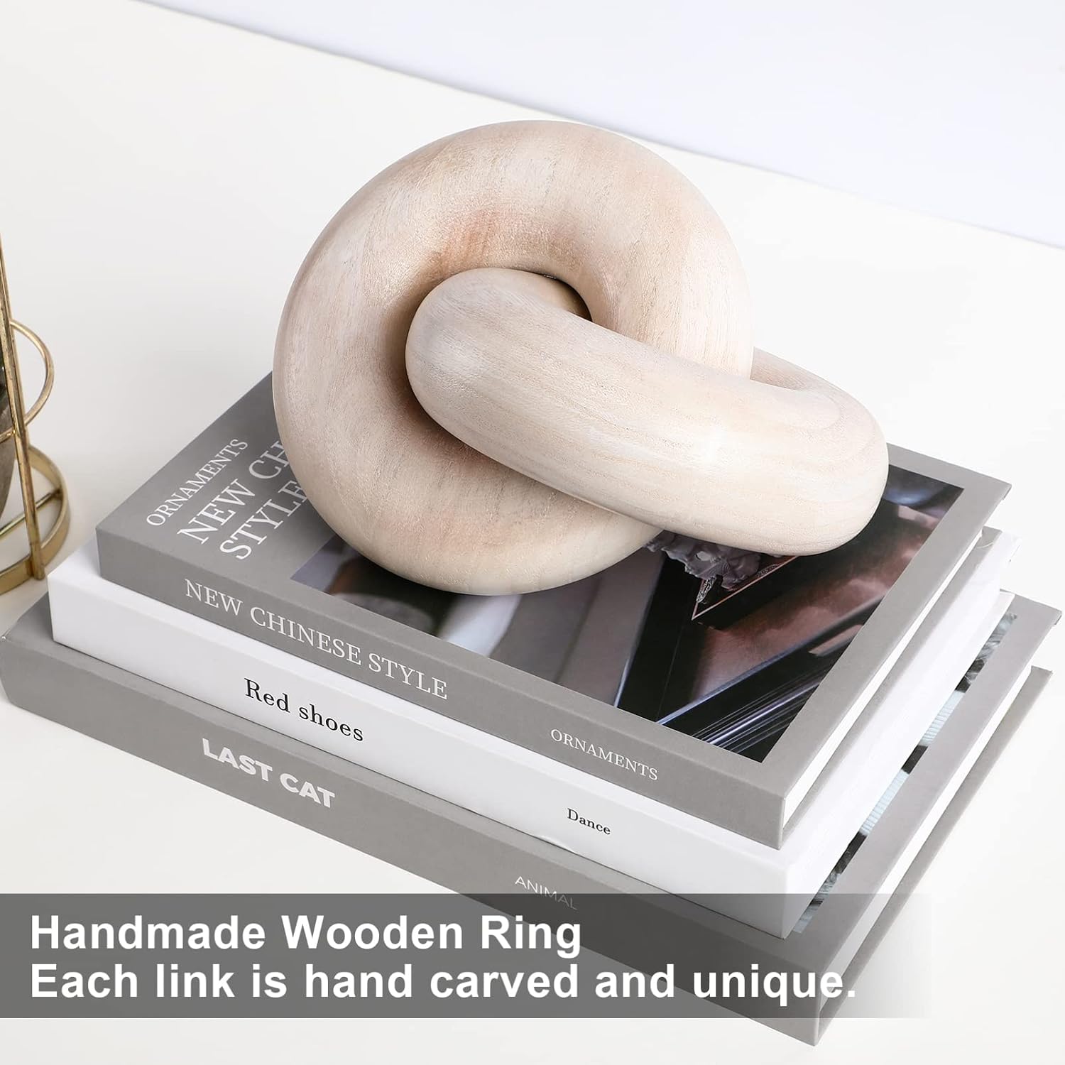 Wood Knot Decor Wood Chain Link Decor Bohemian Farmhouse Knot Desk Shelf ations