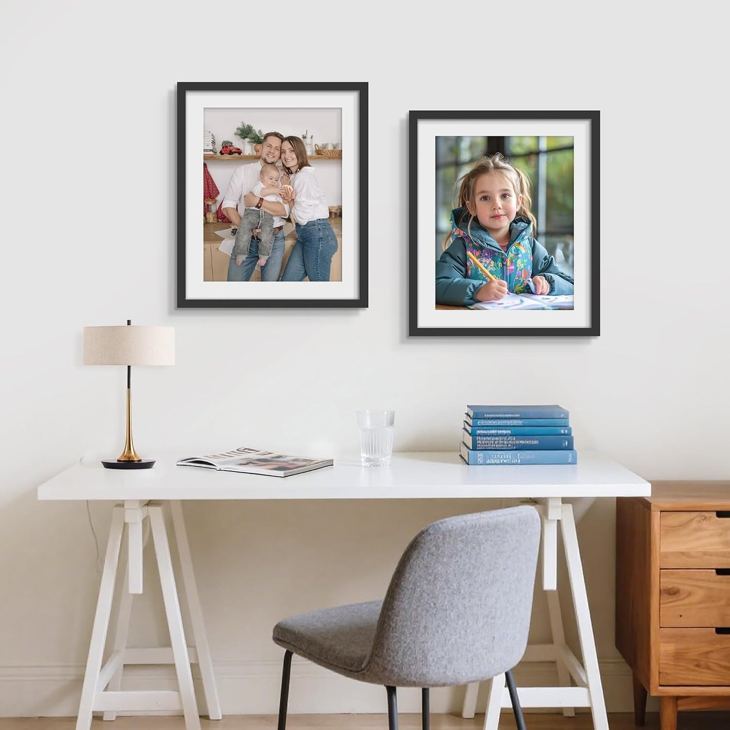 20x24 Black Picture Frame, Poster Frame for Wall, 3 Pack | Fits 16x20 Photos With Mat or 20x24 Without Mat, Vertical or