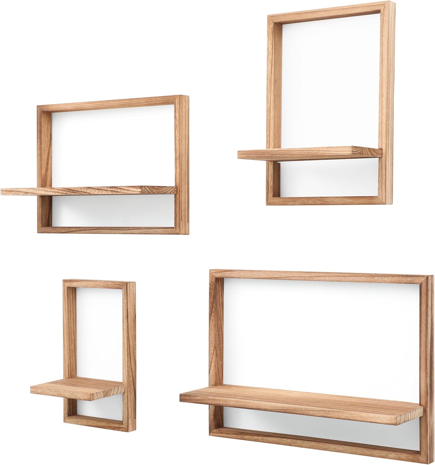 Square Floating Shelves / Carbonized Black / Set of 4