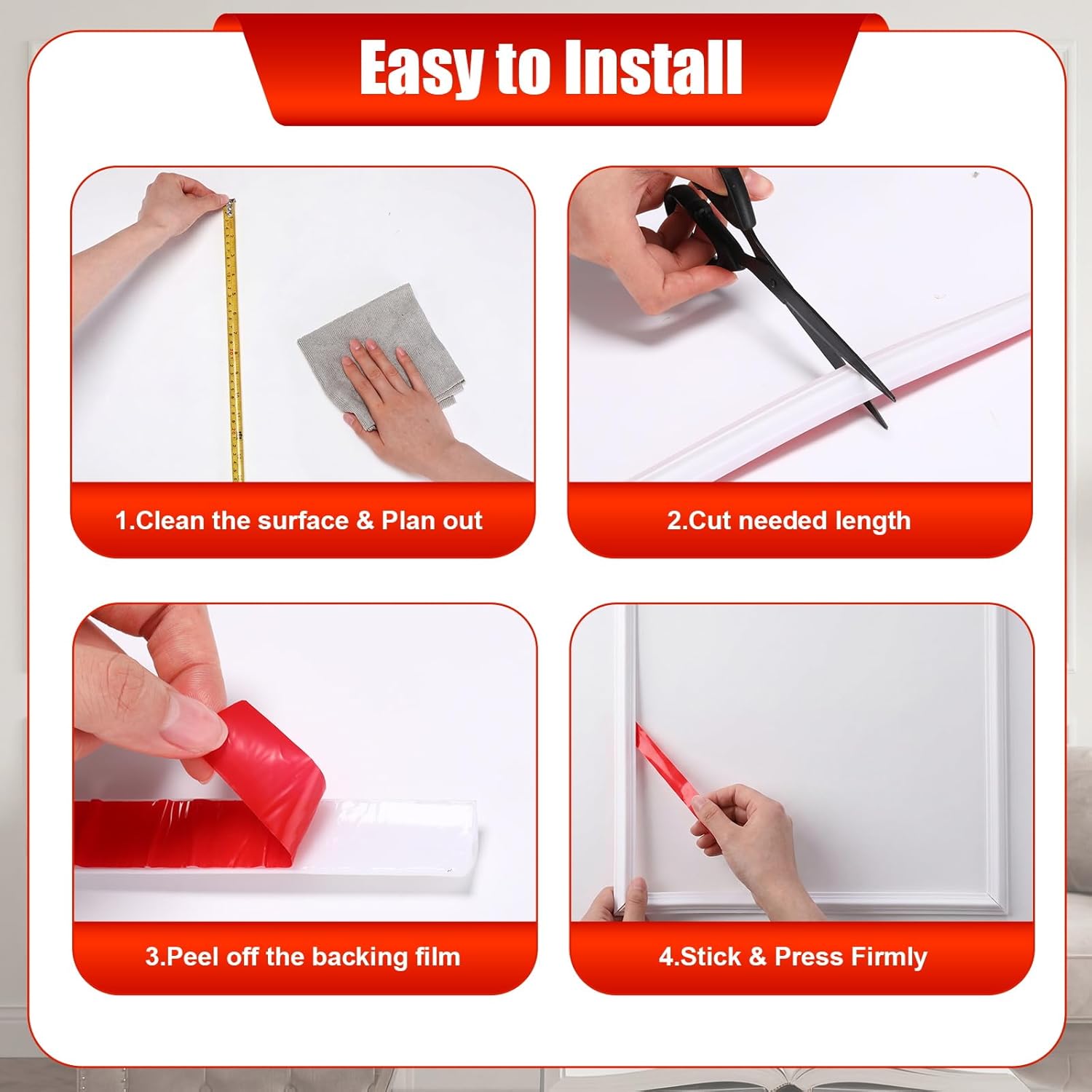 DIY Decorative Panel Trim / 32.8 ft