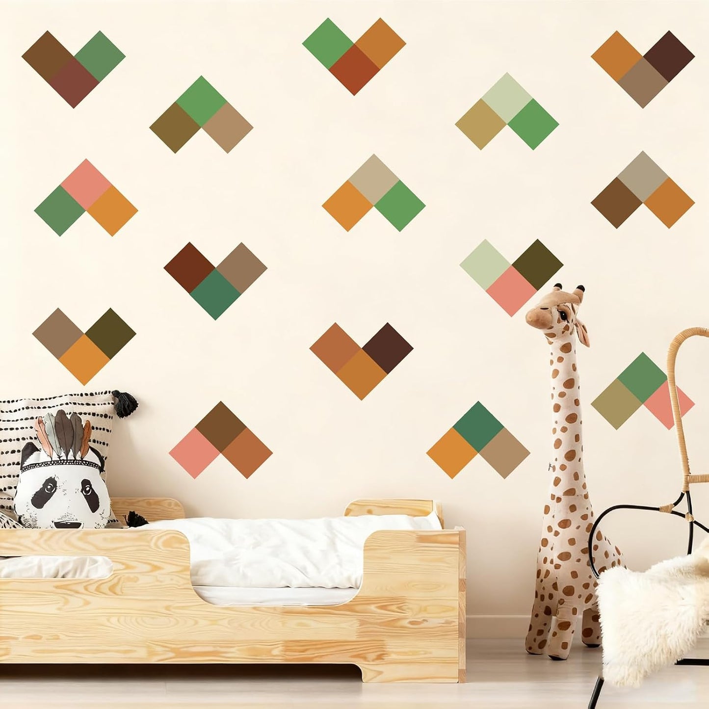 Pixel Wall Decals Geometric Square Wall Stickers Removable Pixel Gamer Vinyl Decals Game / Block