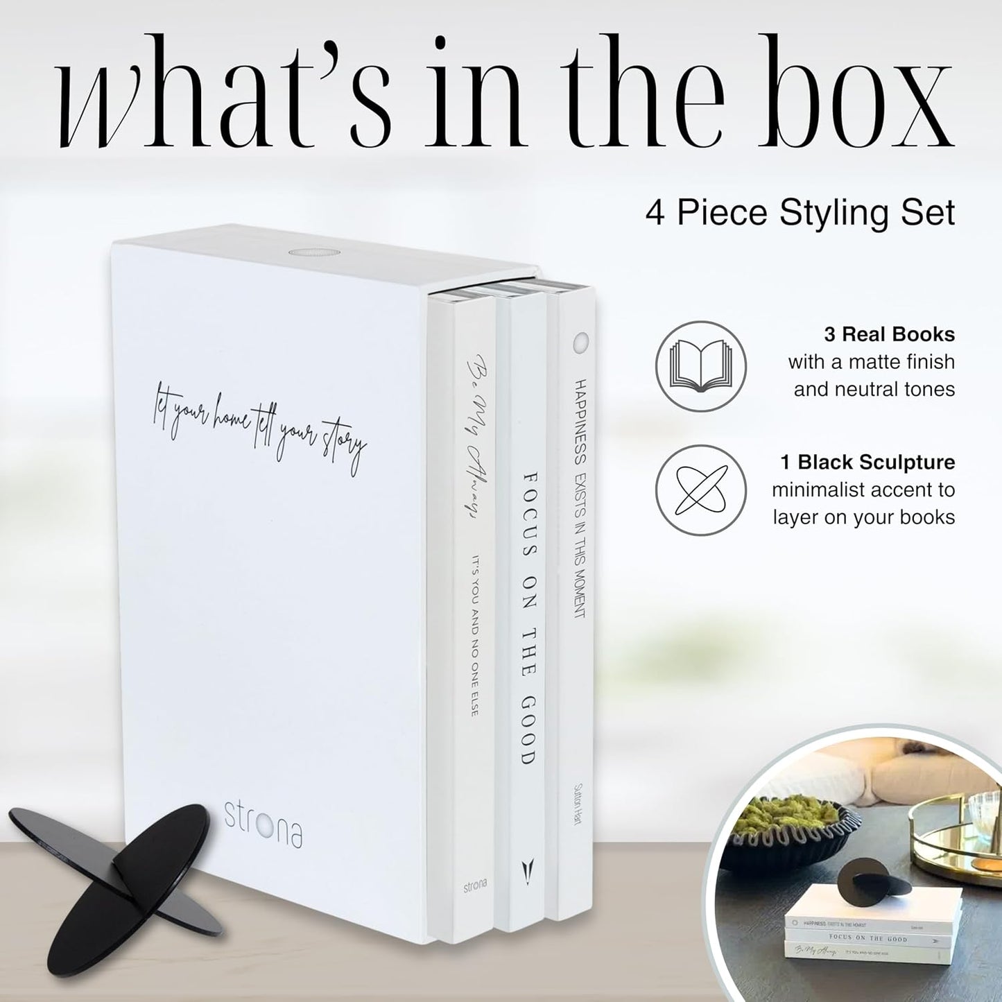 Book Decor Set / 3 Real Decorative Books