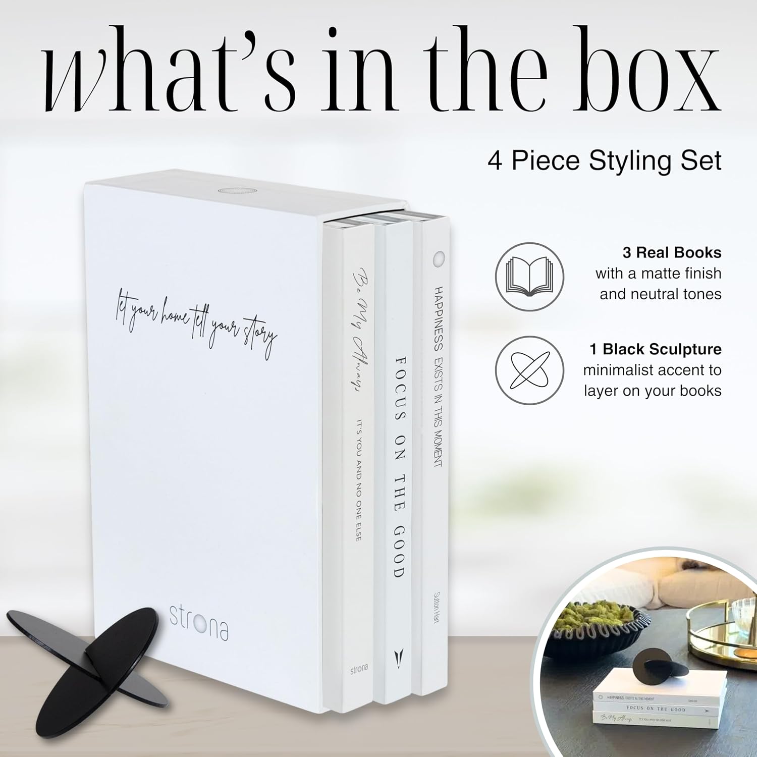 Book Decor Set / 3 Real Decorative Books