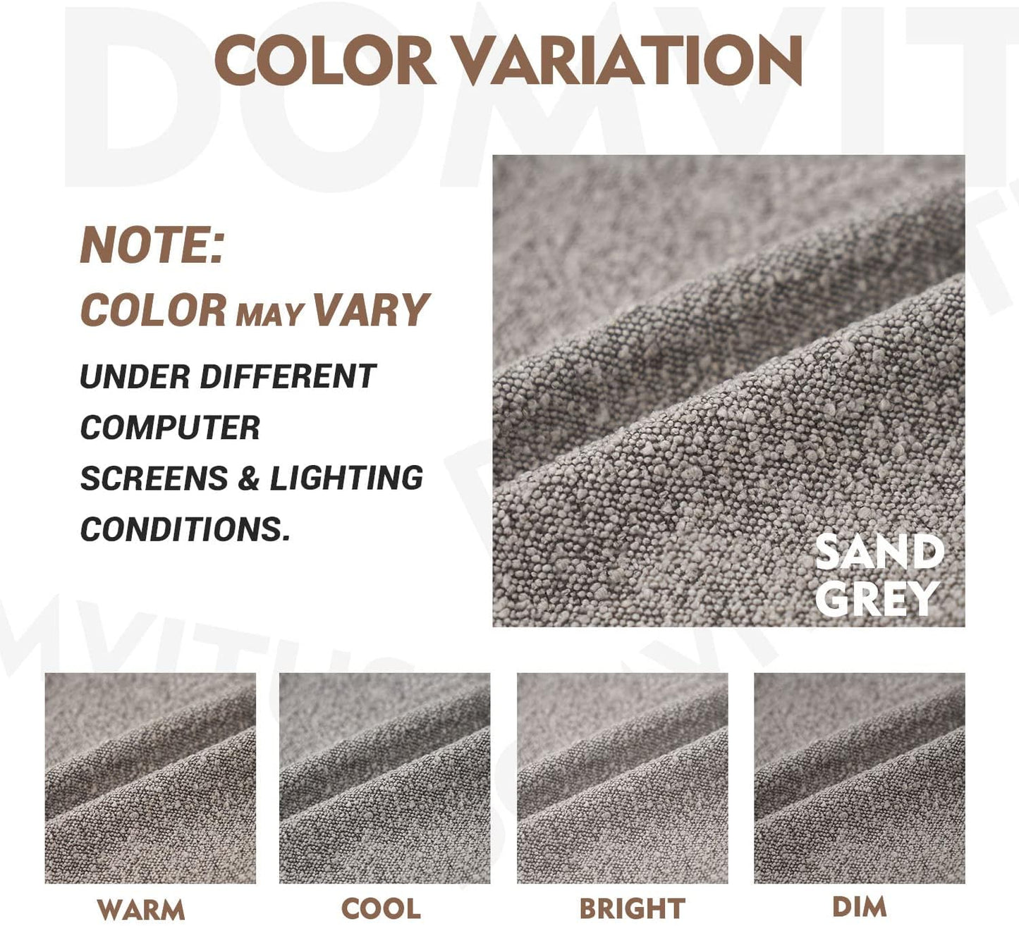 Decorative Throw Pillow Cover Textured Boucle Square Sofa Couch Pillow / Sand Grey / 18 x 18