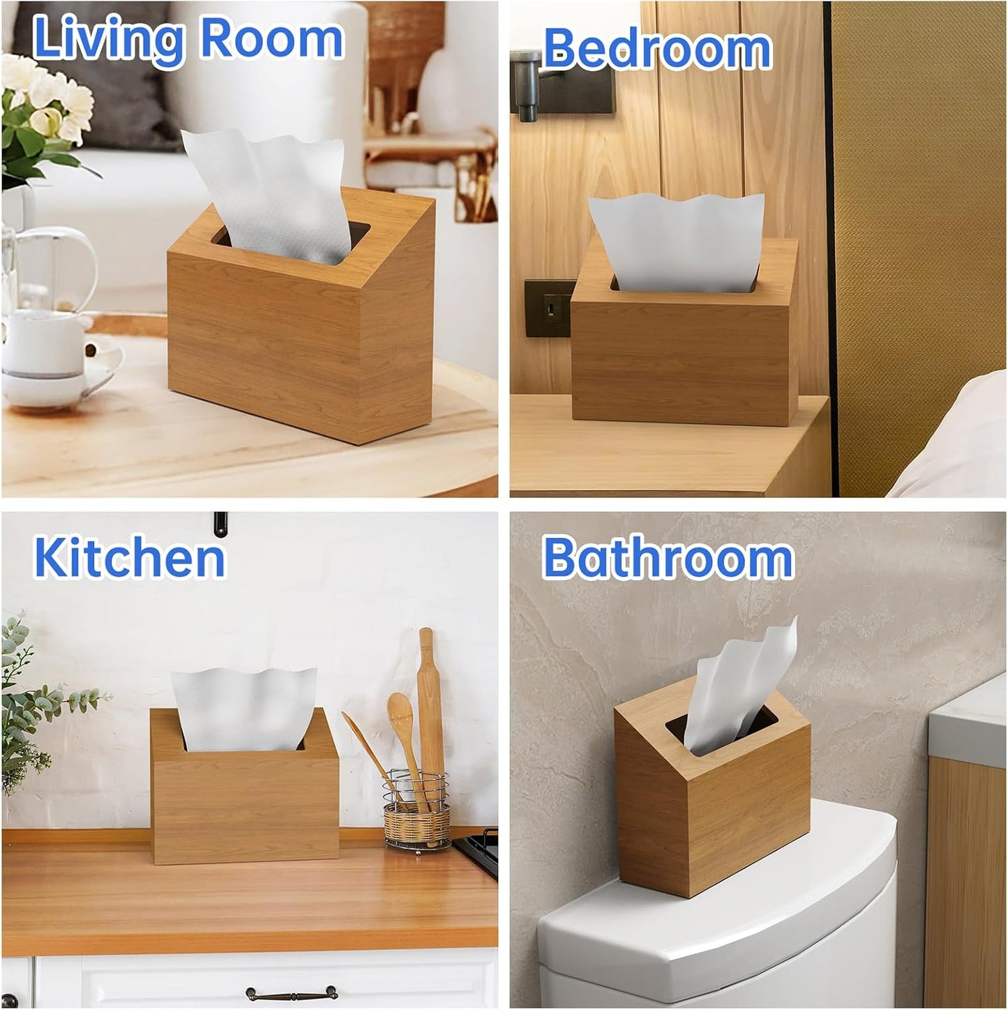 Tissue Box Cover for Kleenex Hand Towels / Pine Wood