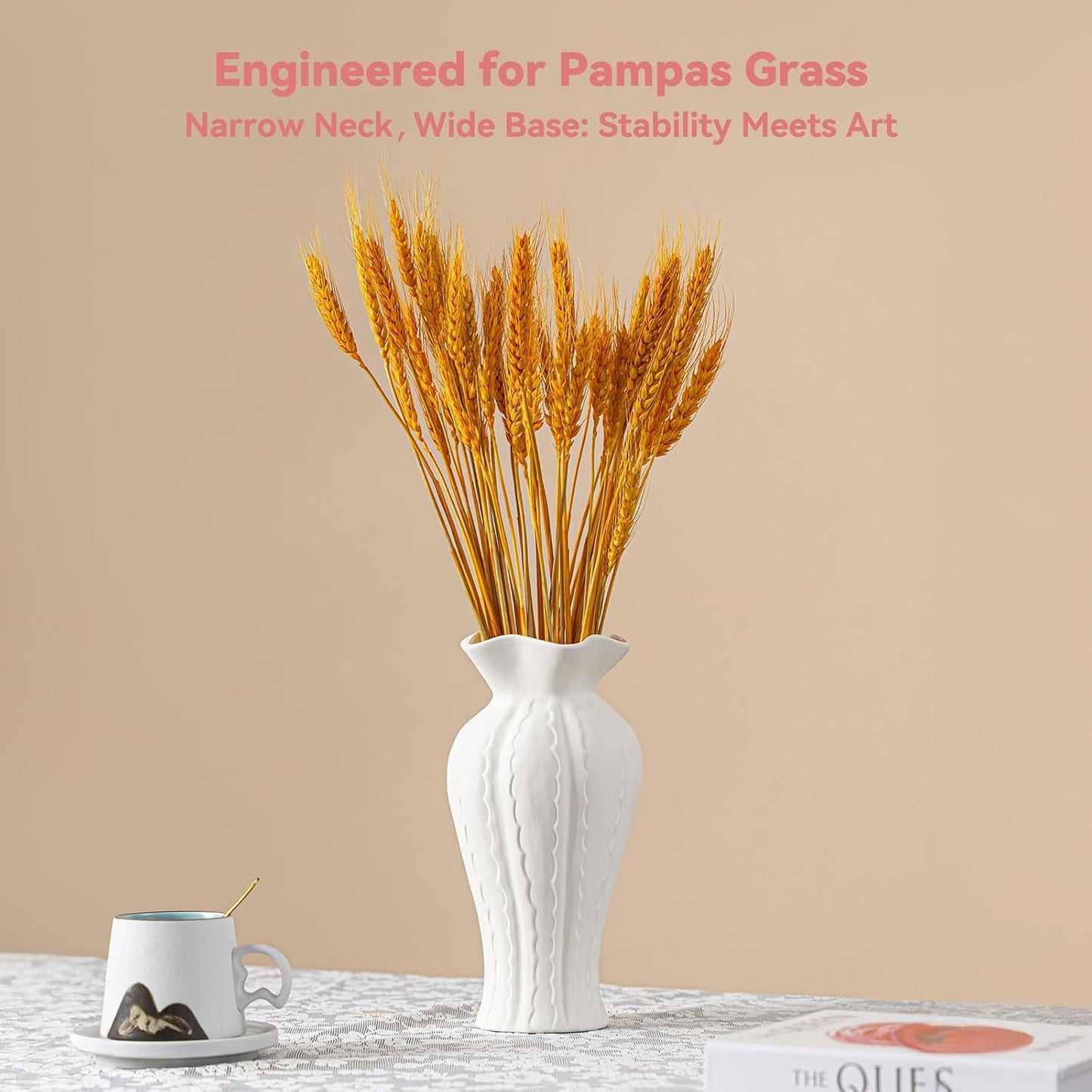 Sculptural Lily Vase / White