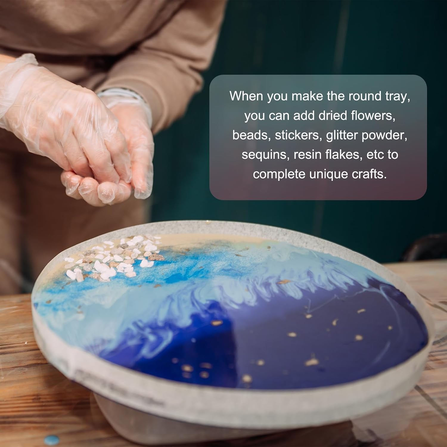 Round Tray Resin Mould / 8.3