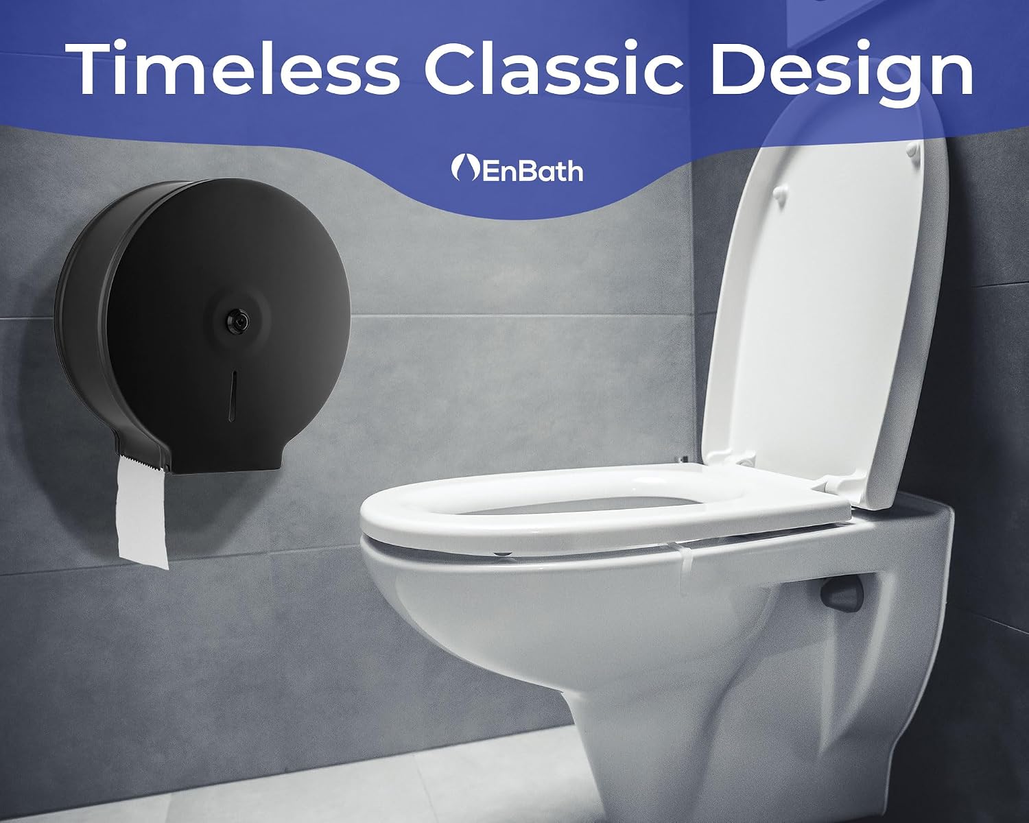 Jumbo Toilet Paper Dispenser-Wall Mount Industrial Toilet Paper Holder, Commercial Grade, Stainless Steel, Locking