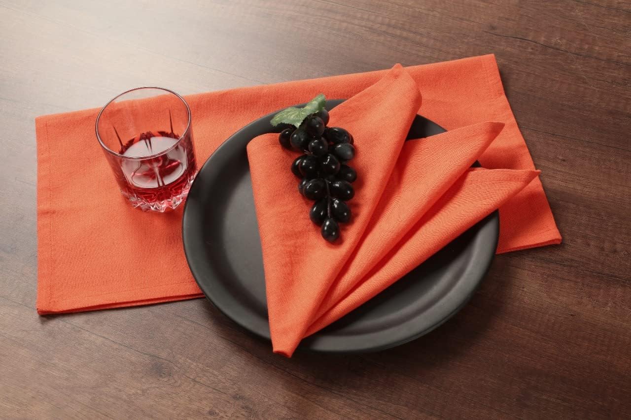 NATURALCRAFT Cloth Napkins Set of 12 Cotton Linen18x18 in Washable Napkins Cloth - Soft Durable Easter - Ideal for