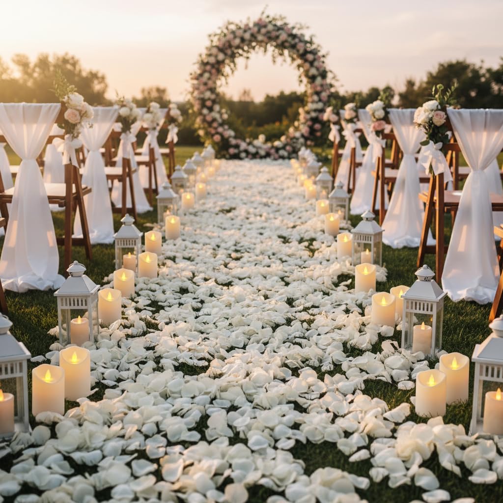 Bulk Set of 12 Outdoor Flameless Candles, Patented 3D Dual-LED Resin Pillars with 2 Remotes, Pure White Waterproof