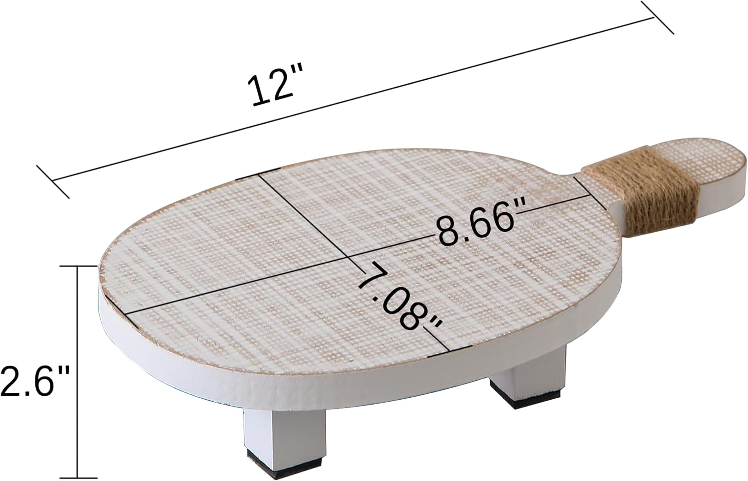 Wood Pedestal Stand / White