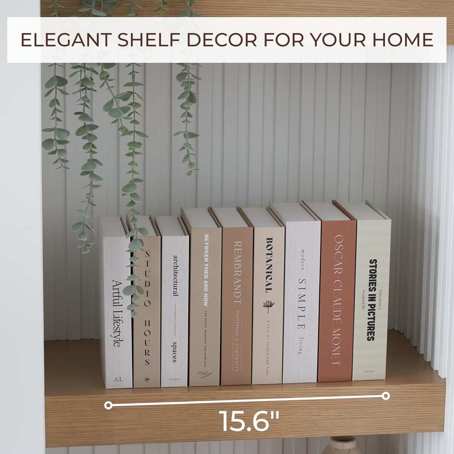 Decorative Books / Boxes Coffee Table / Brown / Set of 9
