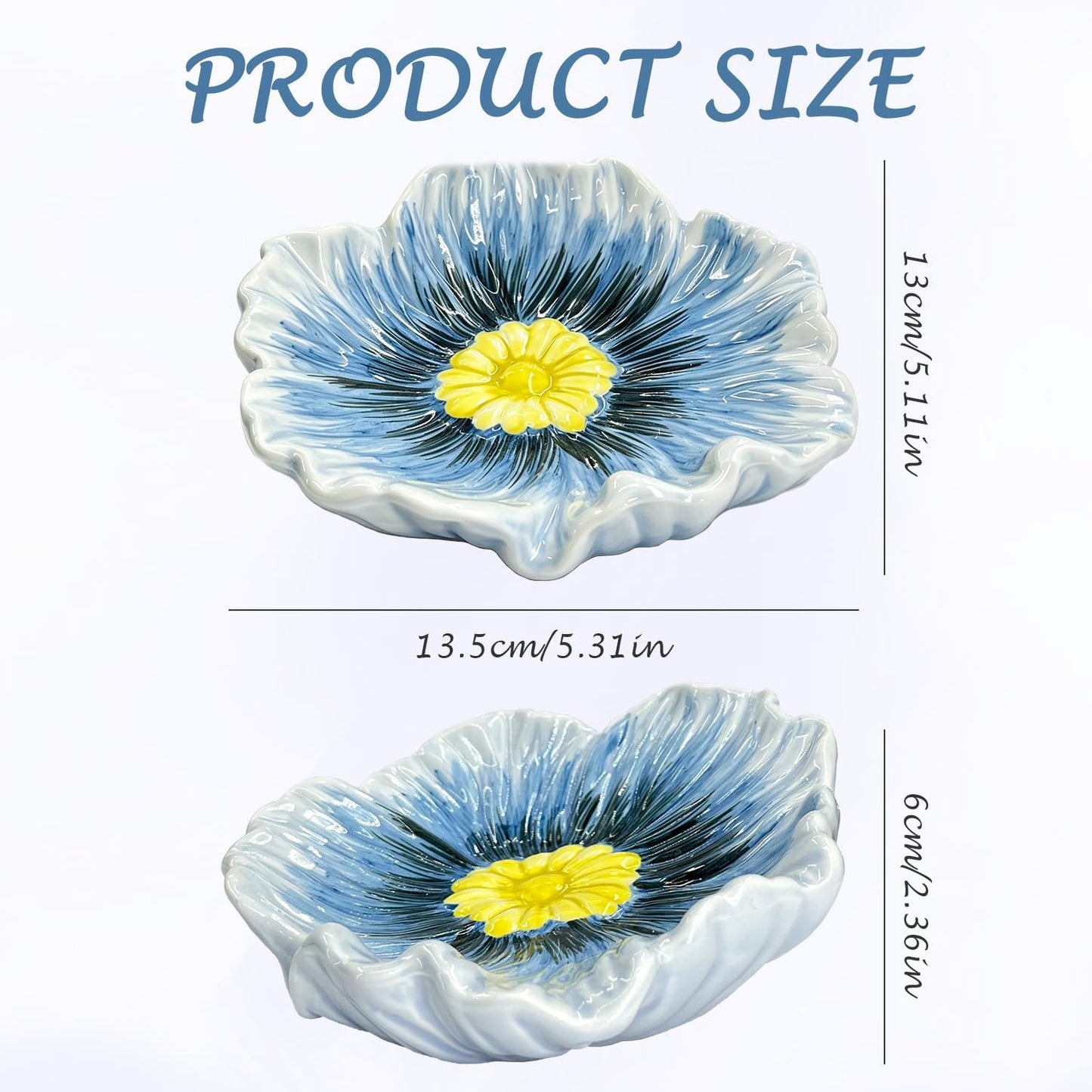 Ceramic Soap Holder / Blue