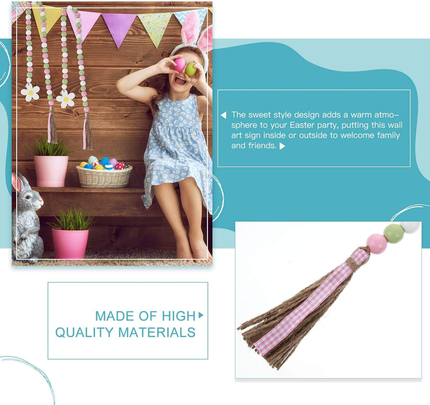 Wood Bead Garland / Natural