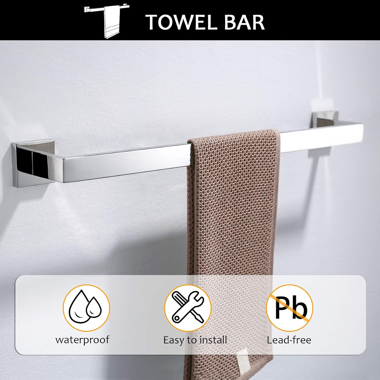 Bathroom Hardware Accessories Set Polished Chrome Towel Bar Sets Include Towel Bar Towel Holder Toilet Paper Holder