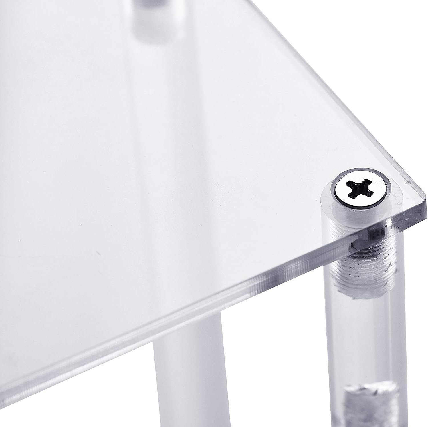 3 Steps Acrylic Display Riser Cupcake Stand Display for Decoration and Organizer / 3 Tier / Clear