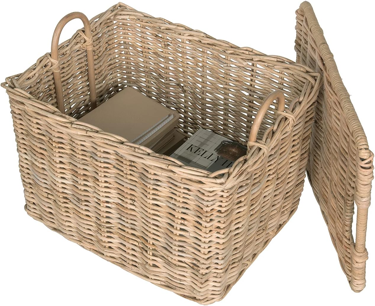 Wicker Basket / Rattan Core Rectangular Storage Basket