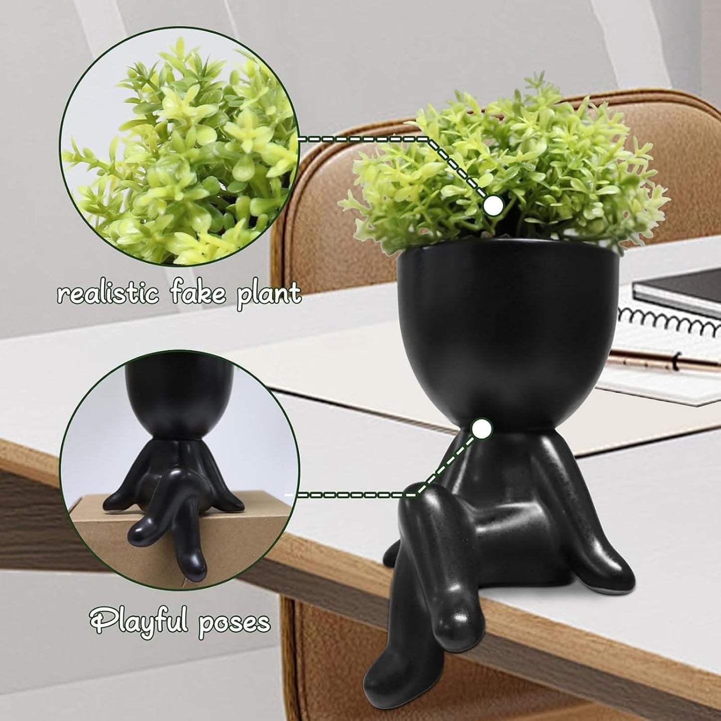 Faux Plants Indoor / Black-d