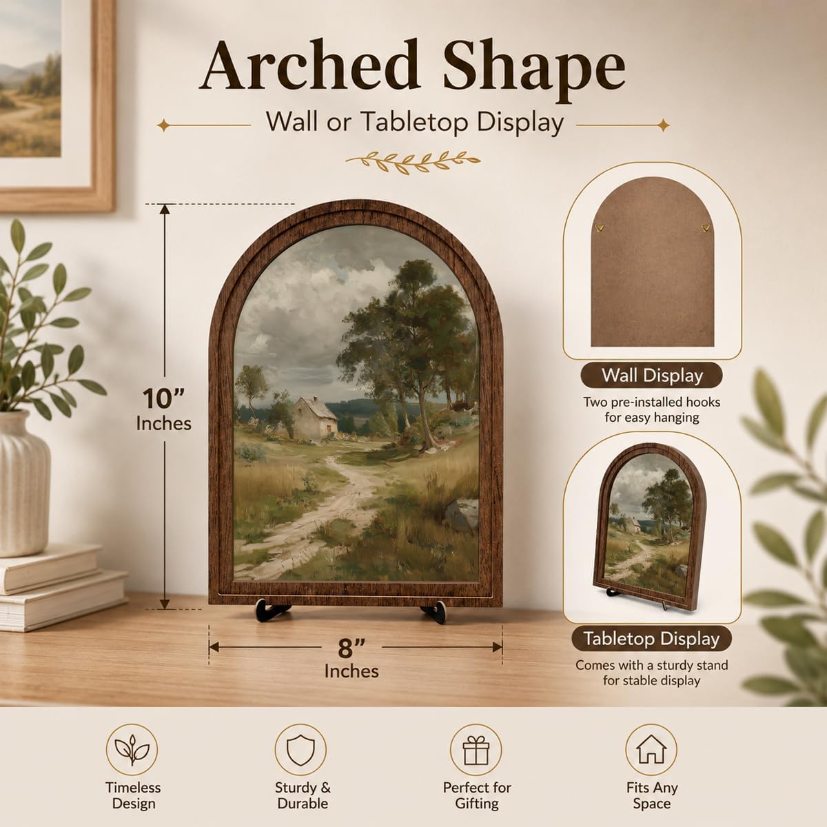 Arched Wooden Frame Farmhouse Artwork / Color_name02