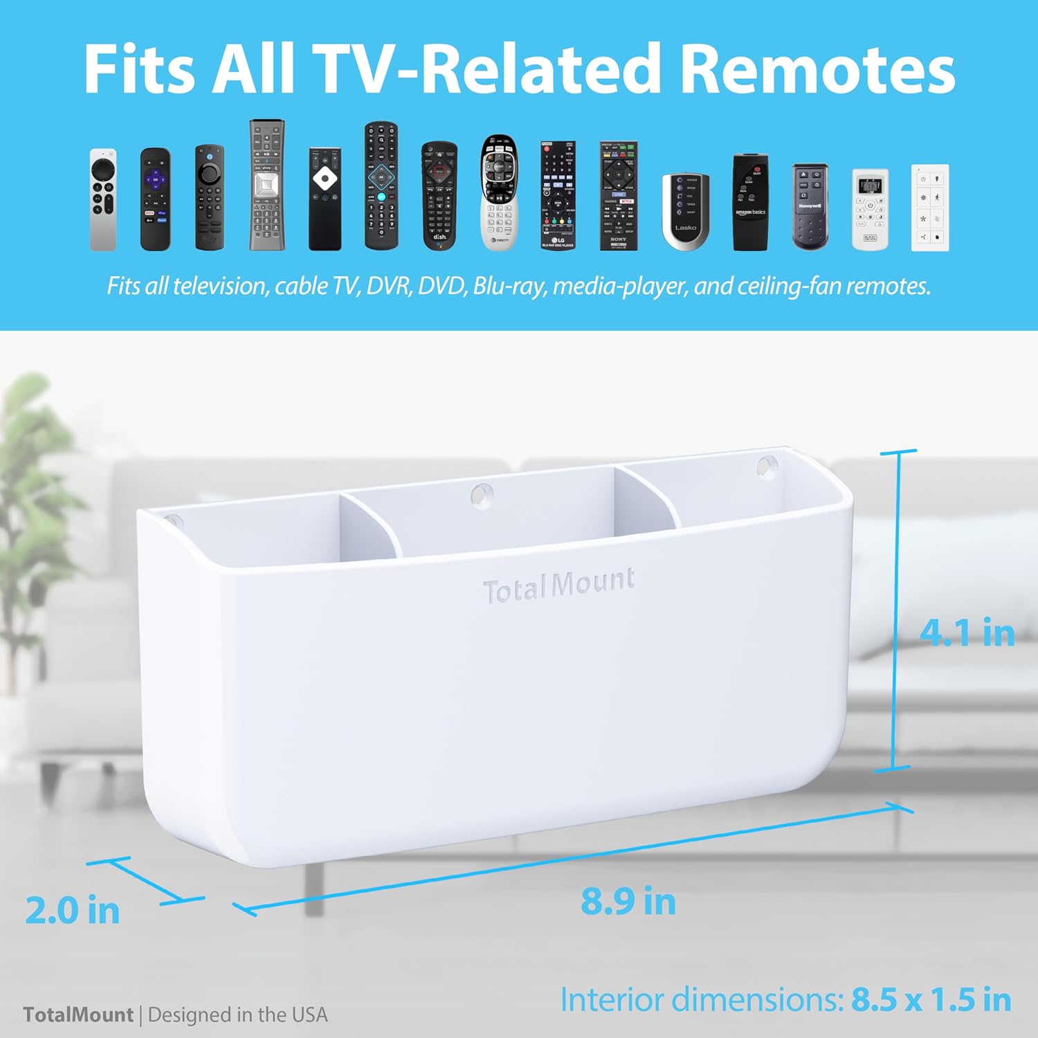 Hole-Free Remote Holder / White