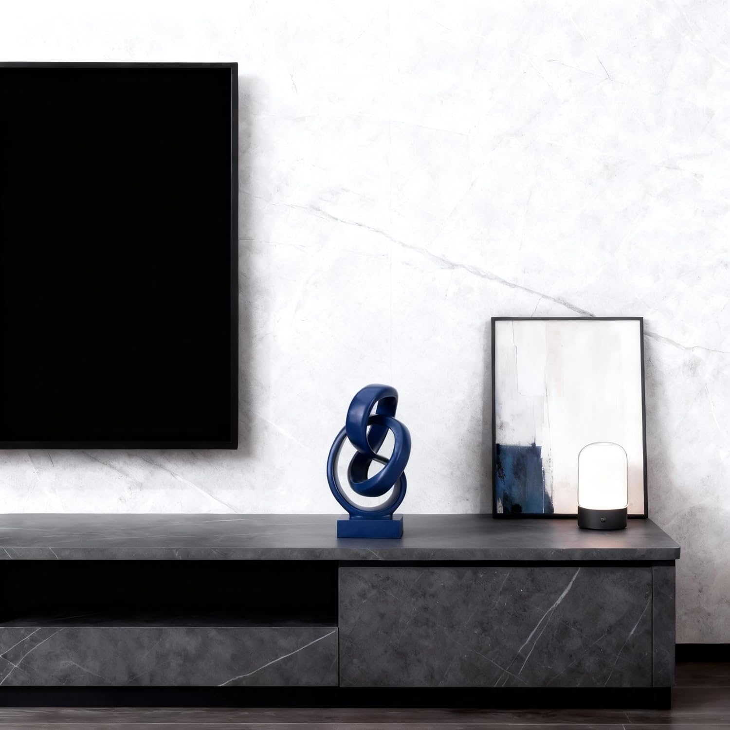 Geometric Decorative Statue / Blue