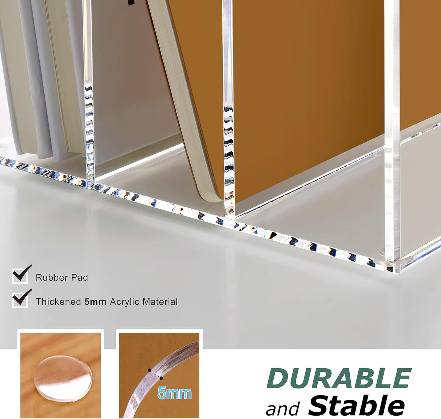 Acrylic Magazine Holder Desk Organizer Workspace Sorters / B5 File Rack / Clear