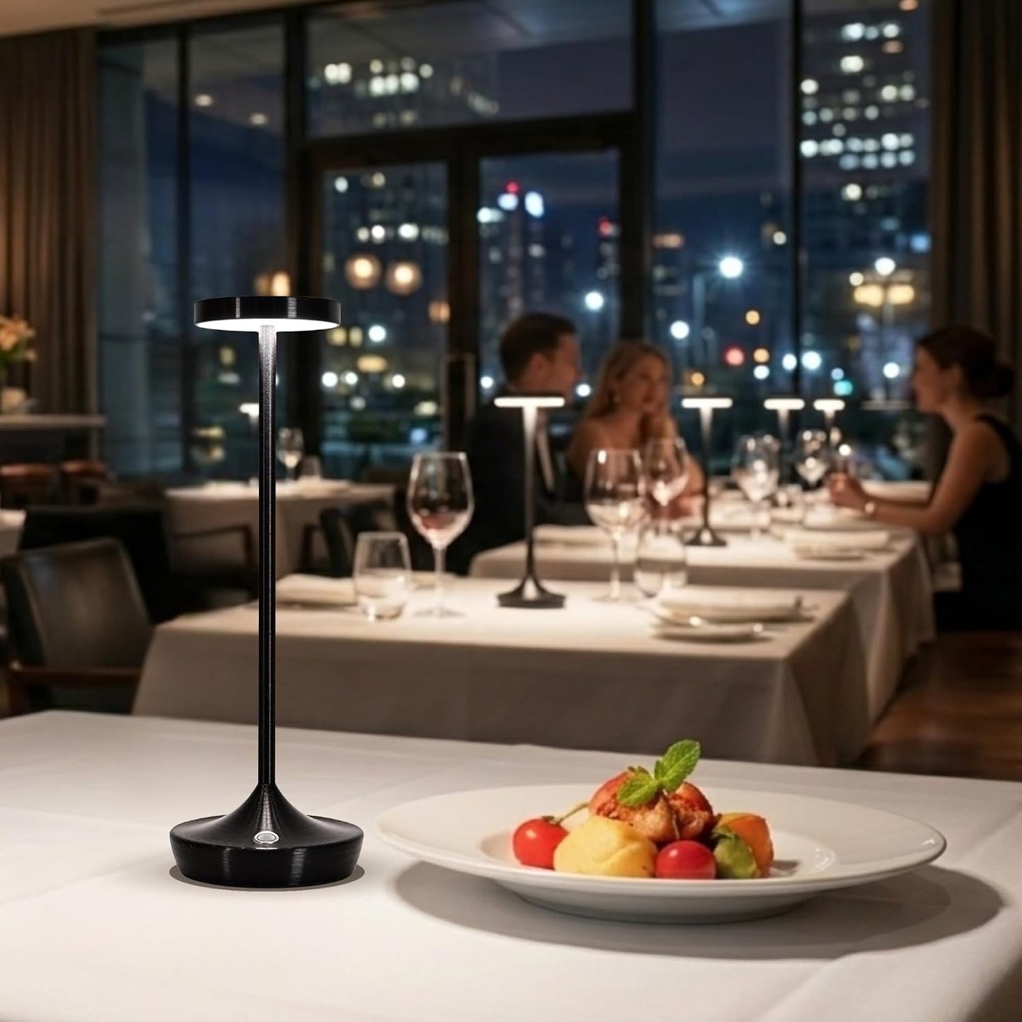 2 Pack Cordless Table Lamps, Rechargeable 6000mAh, 72H Runtime, Waterproof | Stepless Touch Dimming with 3 Color Modes