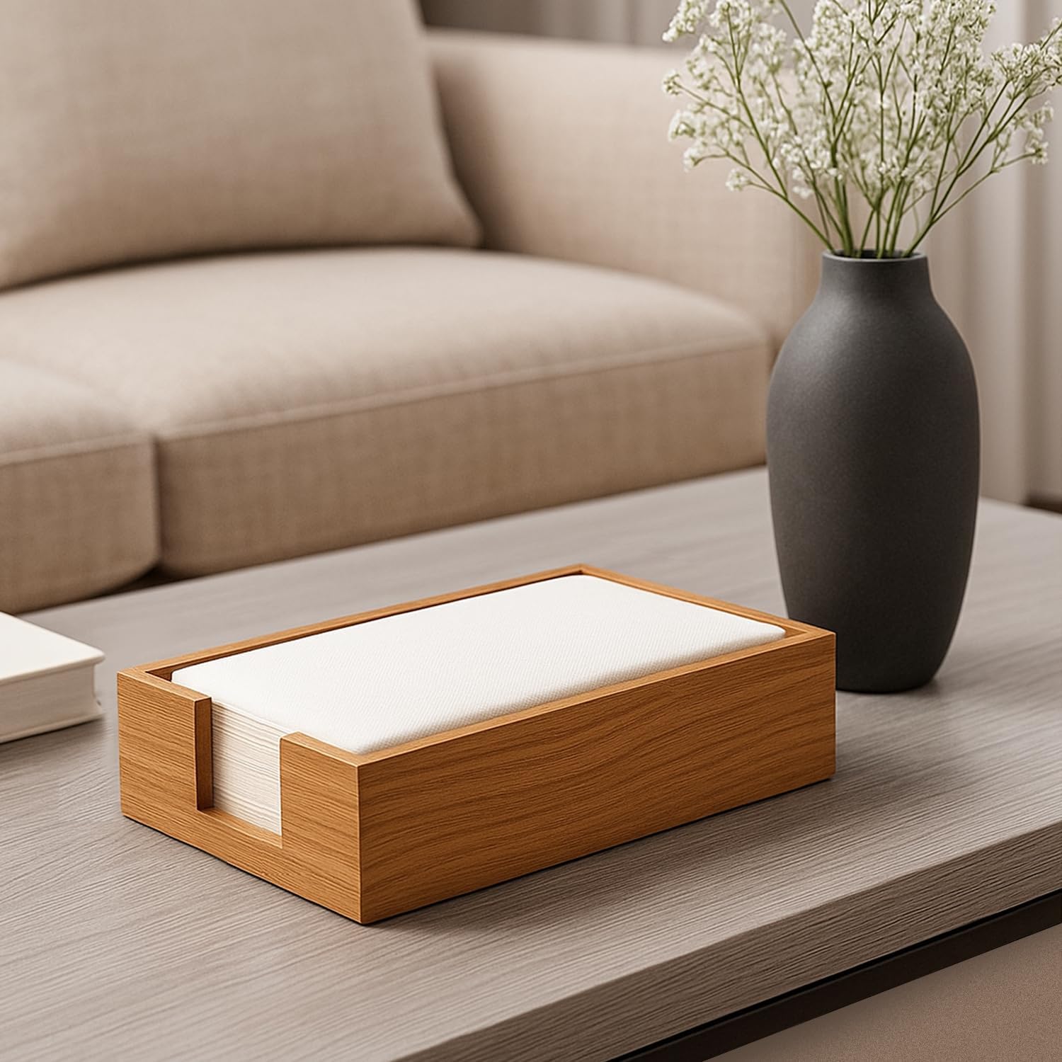 Guest Towels Holder / Acacia Wood