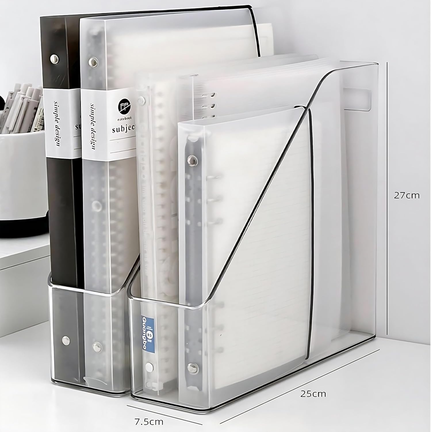 Acrylic Vertical Magazine File Holders / Clear / Set of 2