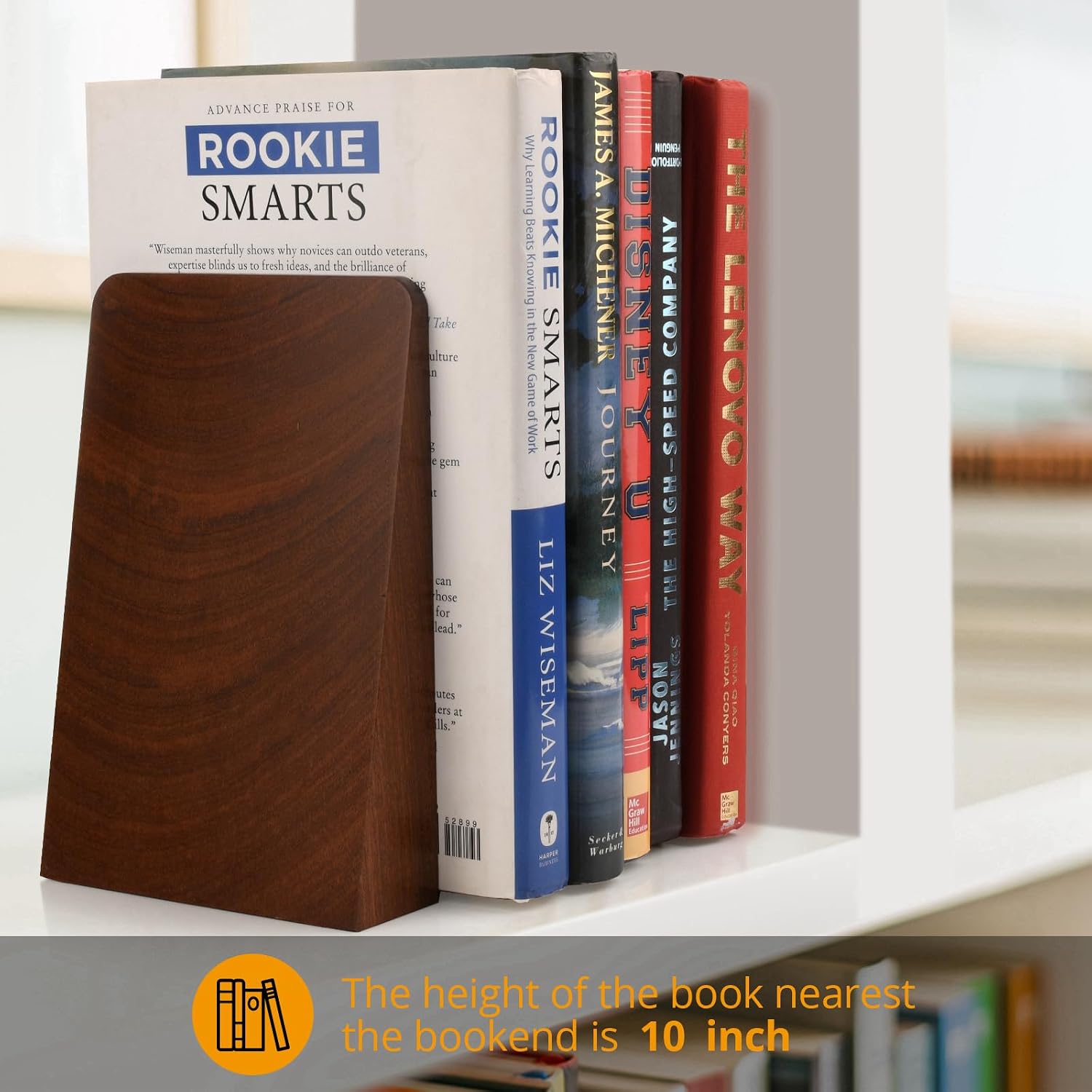 Wood Handmade Book Ends to Hold Books Large Heavy Duty Bookends / Large Sapele Wood