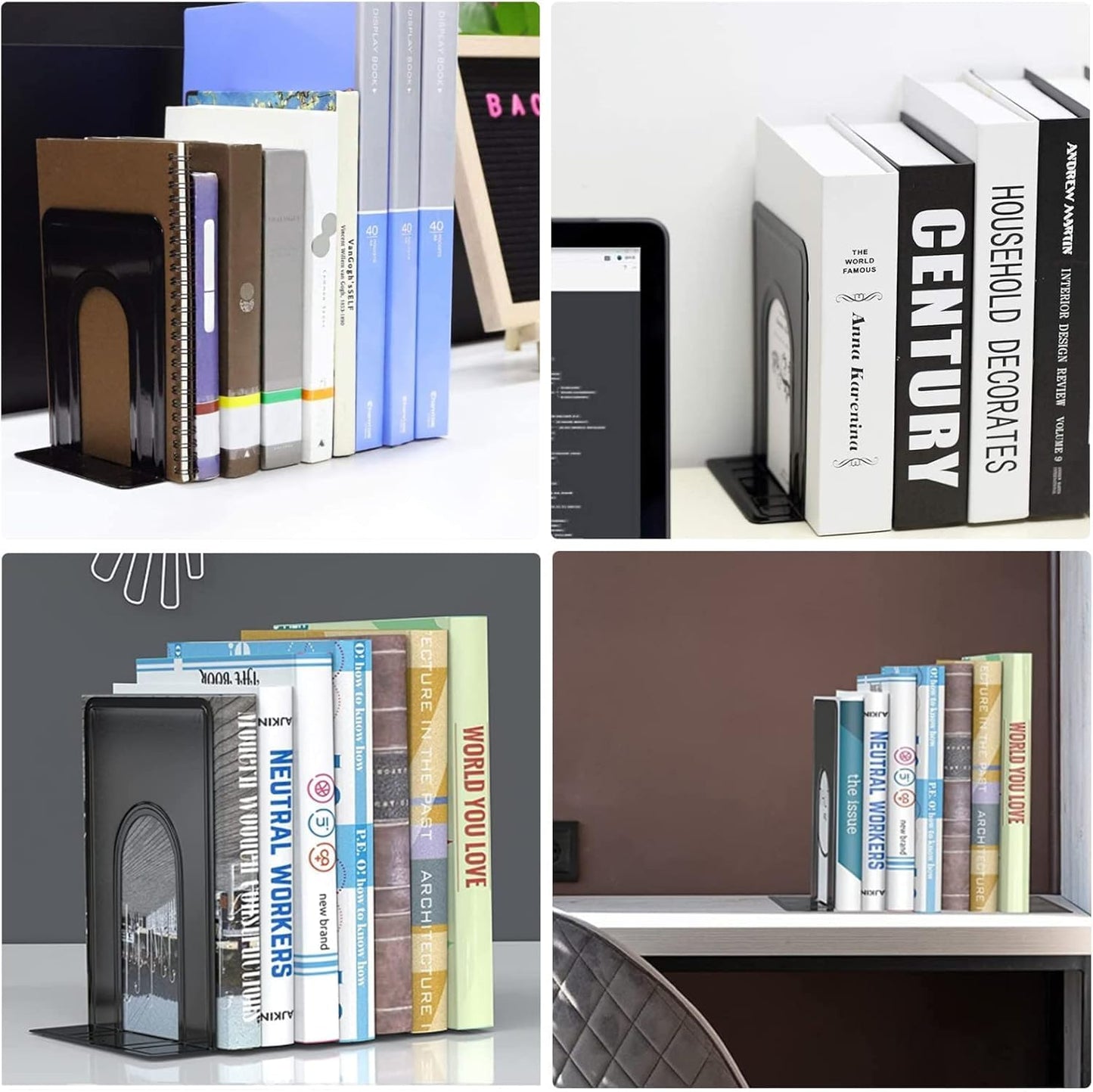 Metal Bookends / Book Ends