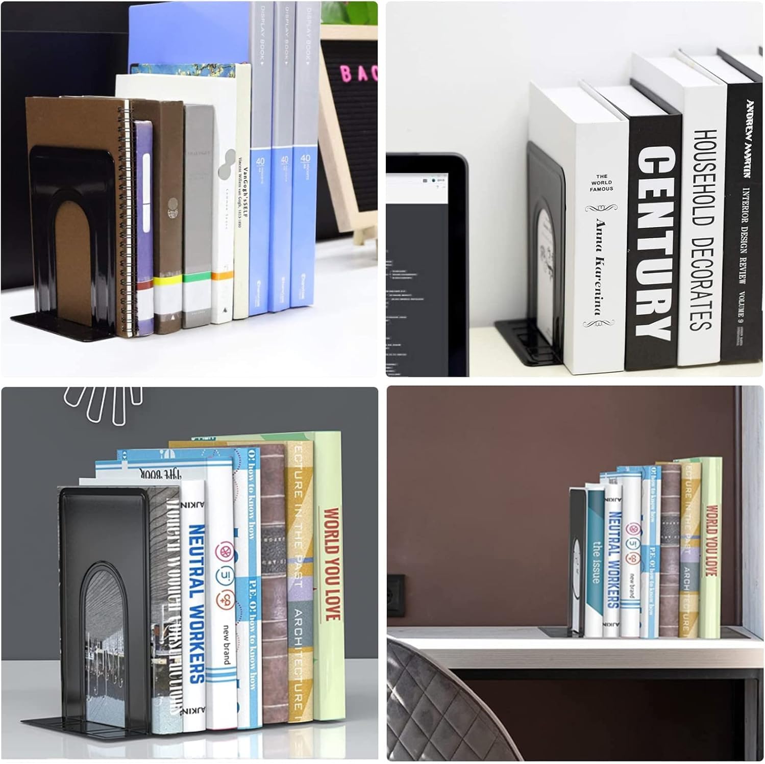 Metal Bookends / Book Ends