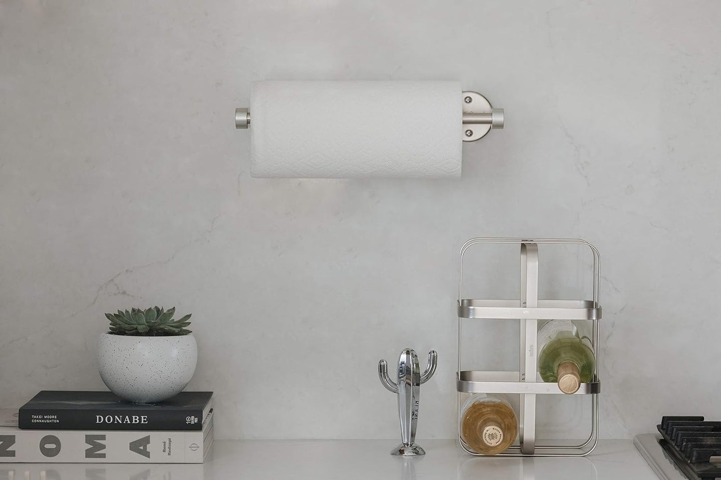 Umbra - 1009237-410 Cappa Paper Towel Holder – Modern Under Cabinet or Wall Mount Dispenser (Horizontal or Vertical)
