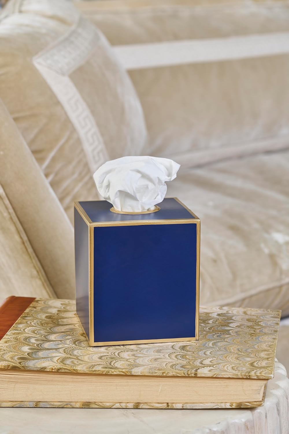 Jaye’s Studio Square Tissue Box Cover Cube / Blue