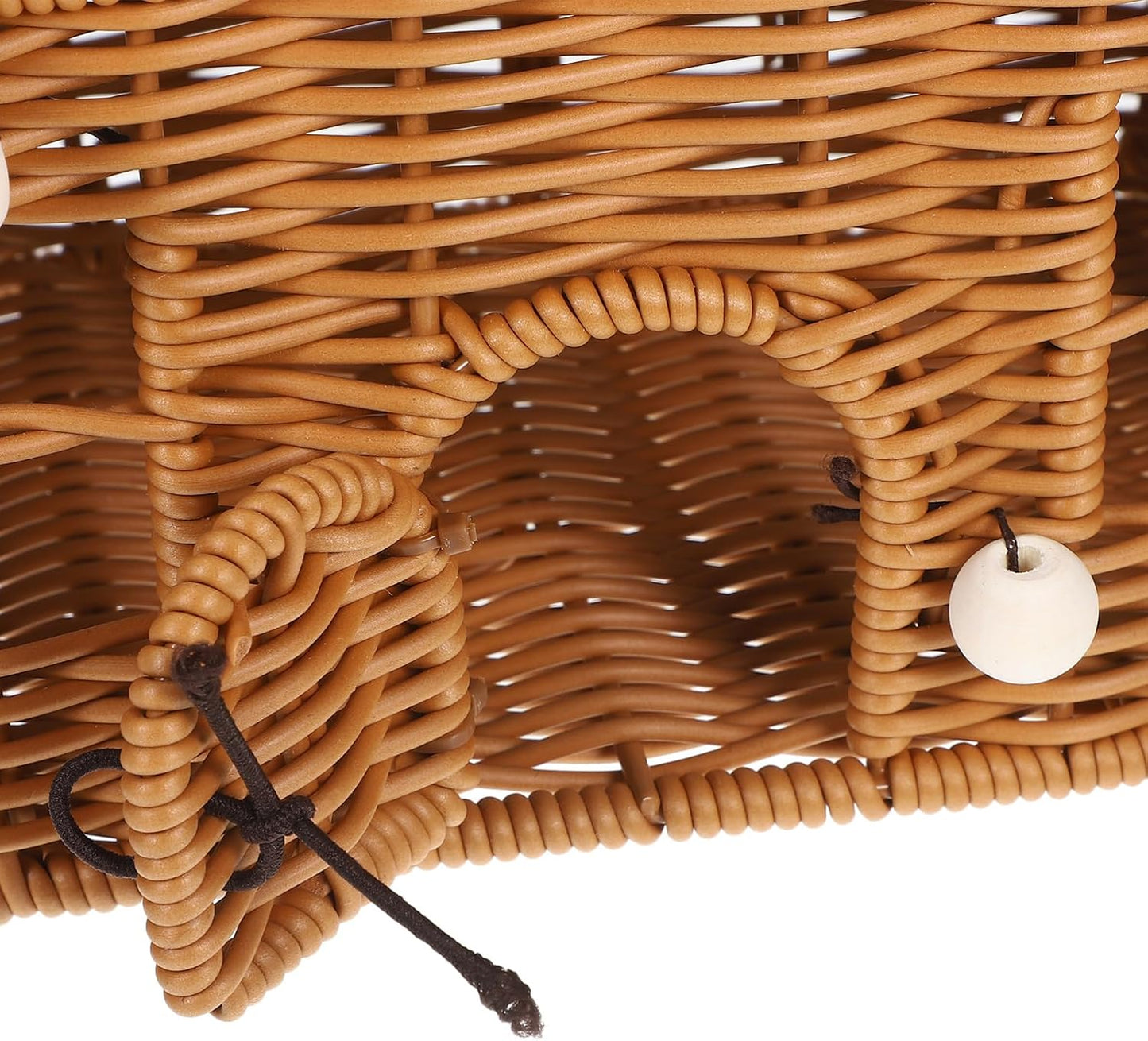 Small Rattan Storage Basket Woven Sundries Basket / Brown