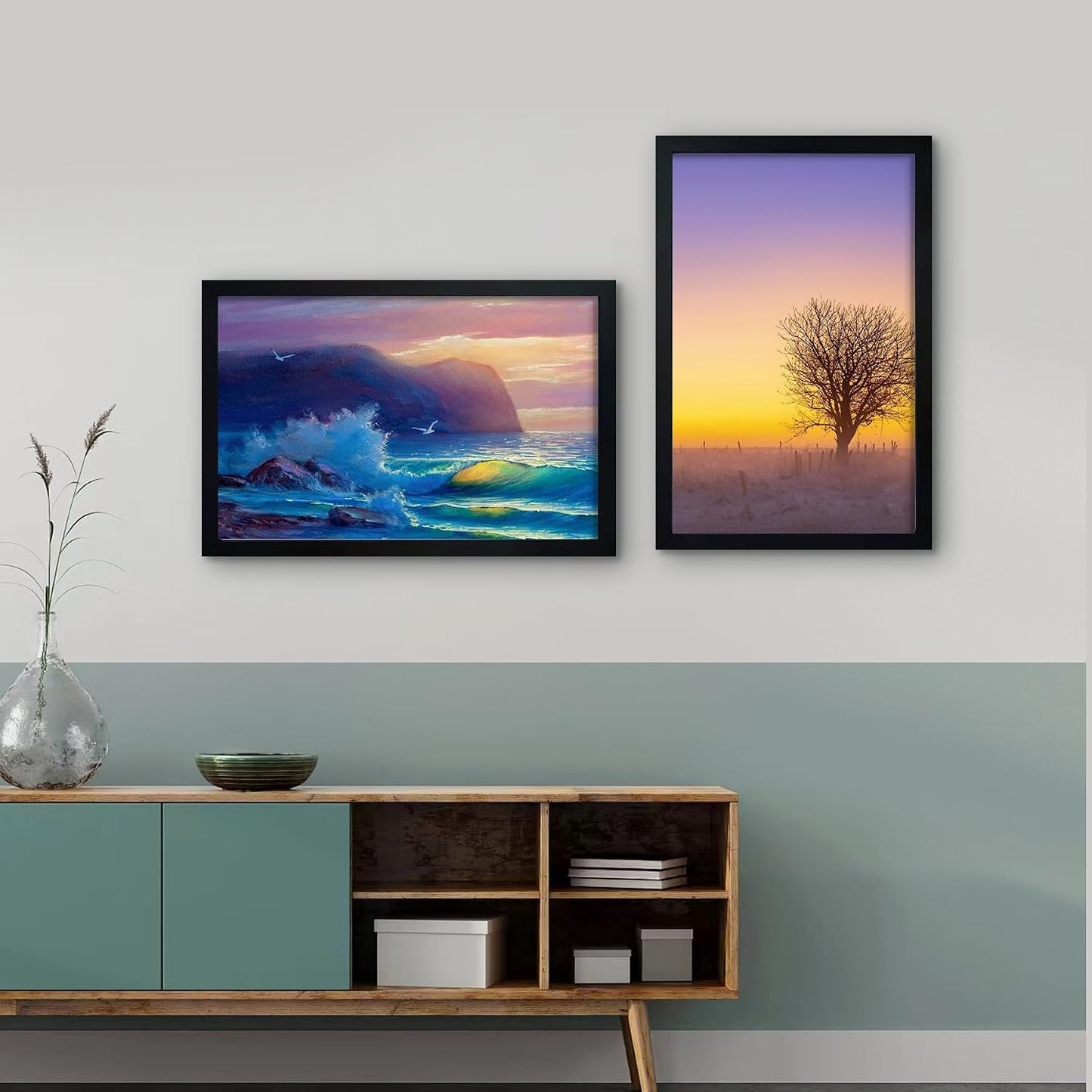 SESEAT 12x18 Frame, Wall Gallery Poster Picture Frame, Black, Pack of 4