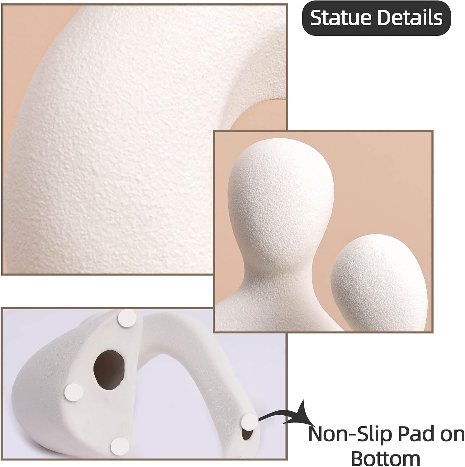 Abstract Lover Statue / White