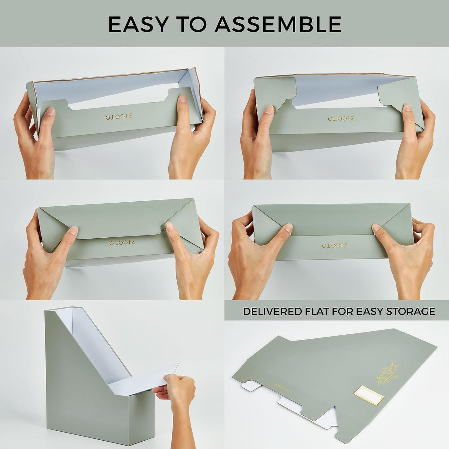Beautiful Magazine Holder Set Of 3 - Sturdy File Holder for Desk Or Shelves | The Perfect Office Storage to