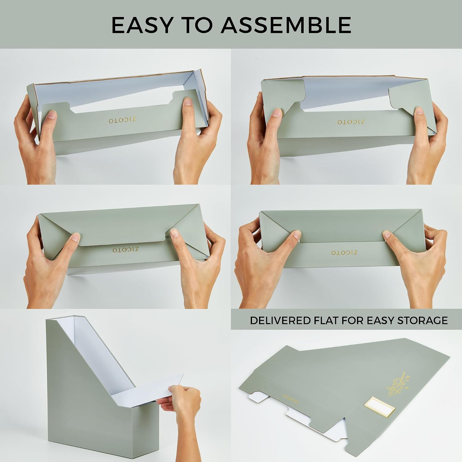 Beautiful Magazine Holder Set Of 3 - Sturdy File Holder for Desk Or Shelves | The Perfect Office Storage to