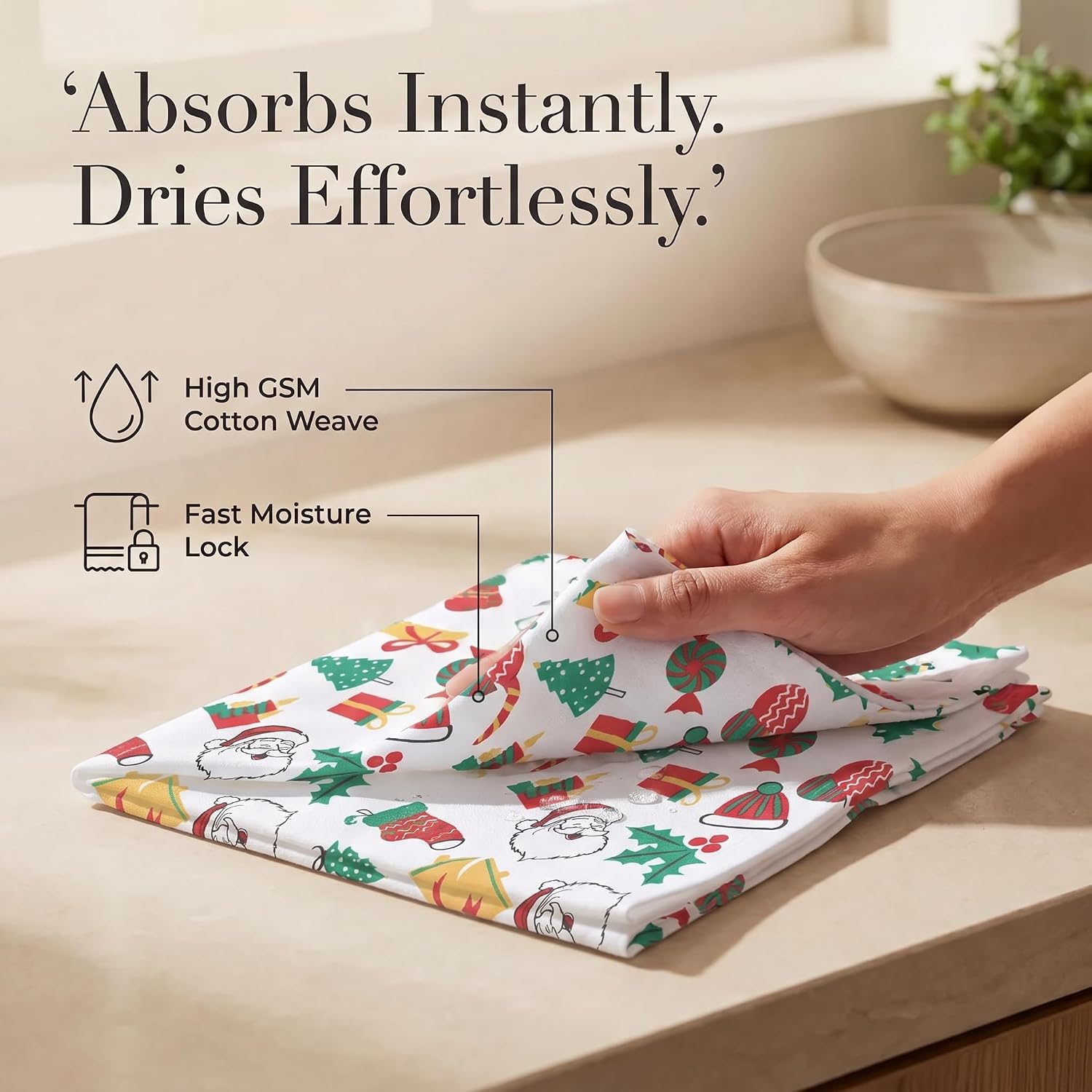 Urban Villa Cloth Napkins Cotton 20x20 (Set of 12) Xmas Print